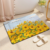 硅藻泥卫浴吸水垫子地垫浴室浴缸旁防滑垫卫生间厕所洗澡间防滑垫