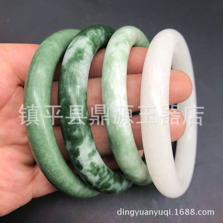 贵州翠圆条手镯翡翠玉A货细条窄条圆条玉石玉镯礼品