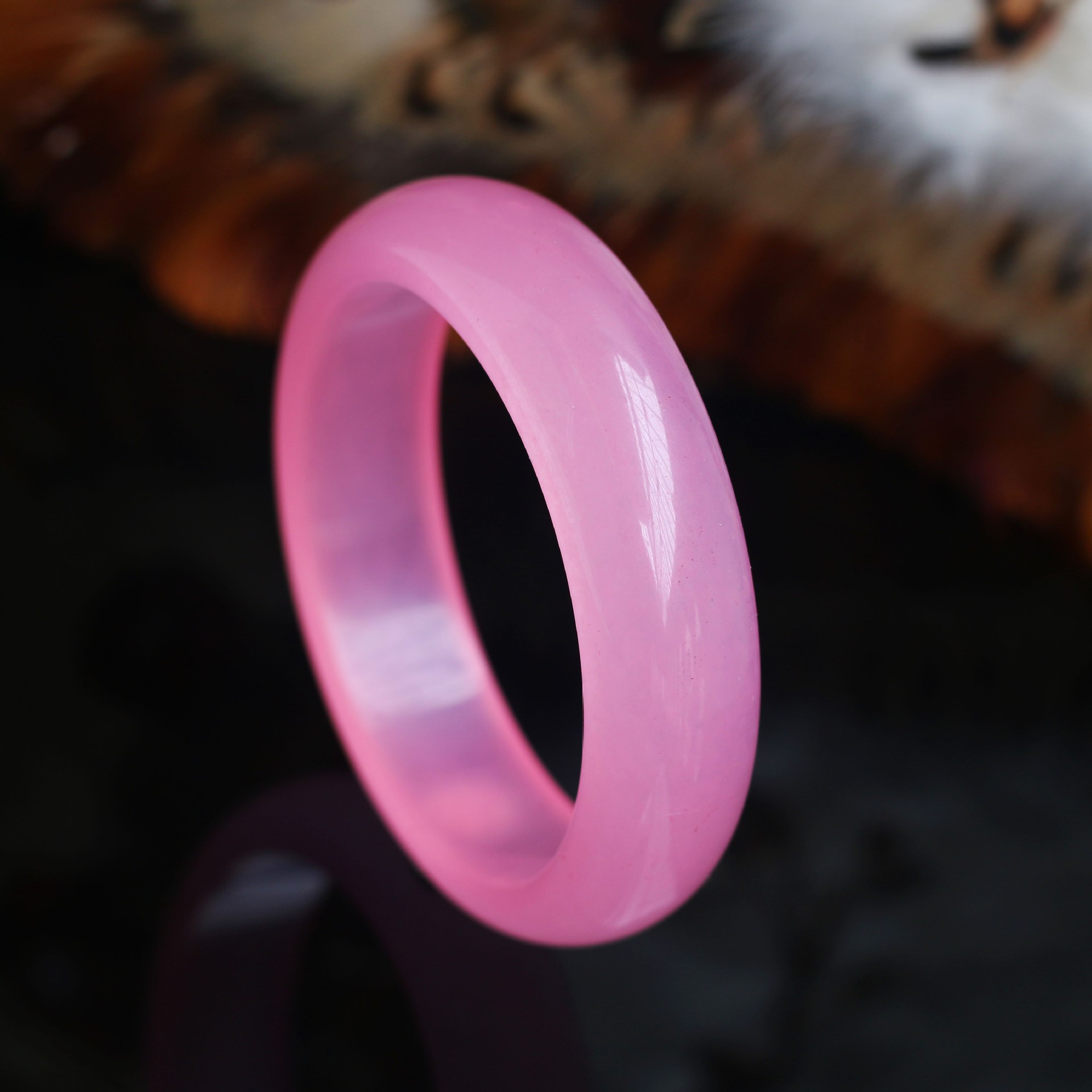 缅甸翡翠色冰种飘花水沫玉手镯粉色紫阳绿玉镯黄龙玉红色手镯