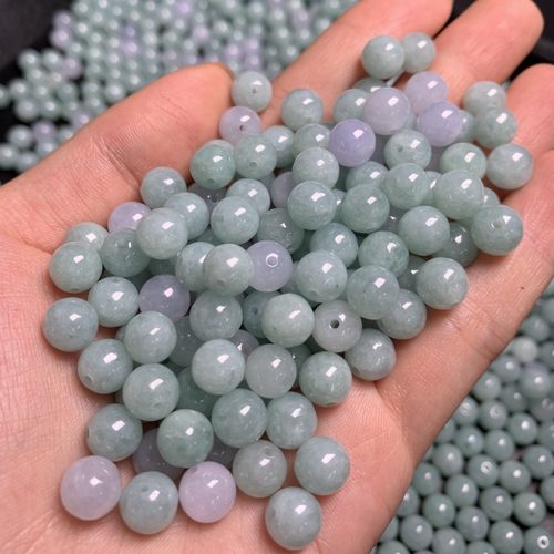 8MM冰种翡翠A货玉珠散珠