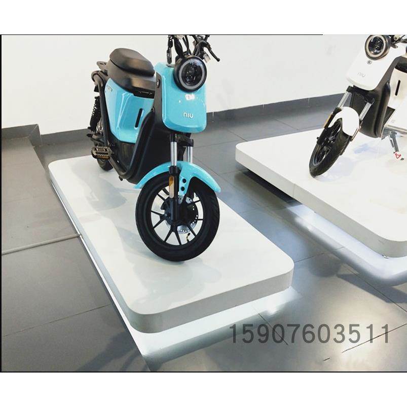 电动车展台摩托车展台园角LED灯发光展台地台定制免费赠送LOGO