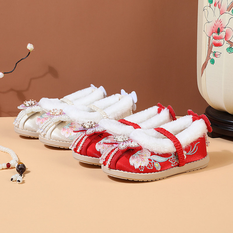 女童汉服鞋冬季新款棉鞋马面裙鞋儿童绣花鞋年服鞋加绒刺绣拜年鞋,童鞋/婴儿鞋/亲子鞋,儿童汉服鞋,淘宝优惠券,粉丝福利购,淘宝优惠卷
