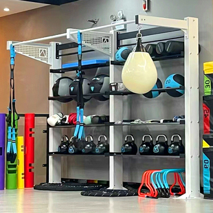 壶铃架子小工具置物架多层瑜伽馆私教健身房波速球半药球收纳器材