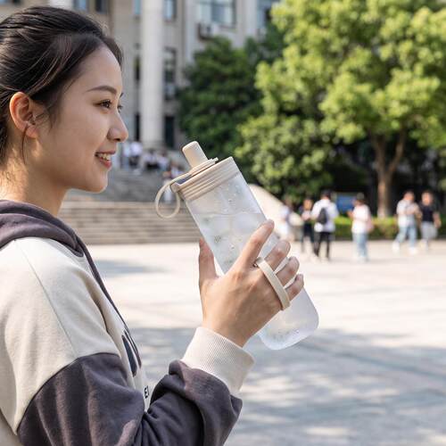 学生吸管杯带提手儿童夏天防摔