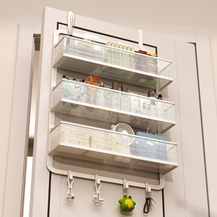 入户门后挂钩置物架门上免打孔挂衣架挂门后挂篮超薄衣柜包包架子