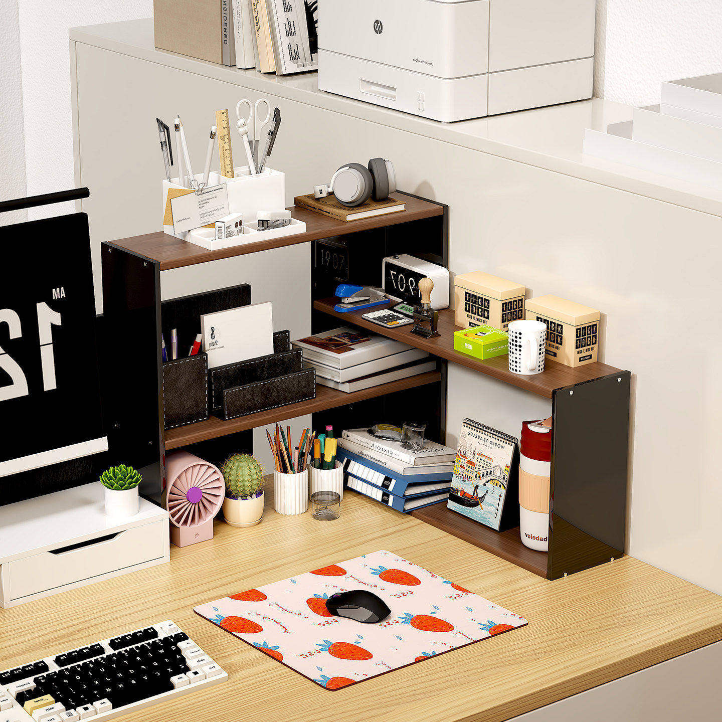 办公室工位桌上拐角书架书桌桌面书立架宿舍书本收纳置物架床头架,厨房/烹饪用具,抹布架/厨房清洁收纳架,淘宝优惠券,粉丝福利购,淘宝优惠卷