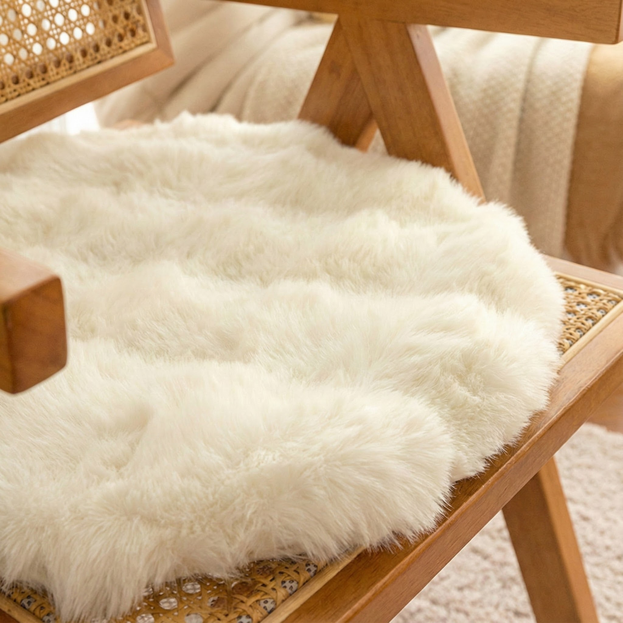 坐垫毛绒加厚仿兔毛屁垫办公室