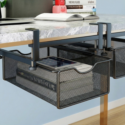 办公室悬挂桌下置物架抽屉式收纳