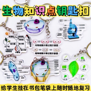 生物知识点钥匙扣书包挂件学生奖品奖励礼物地生会考礼物开学毕业