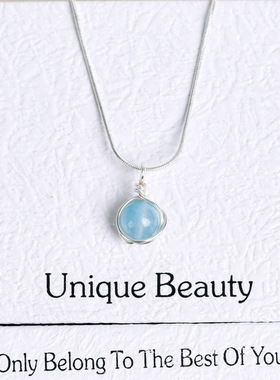 星座宝石吉祥百搭项链仙女风