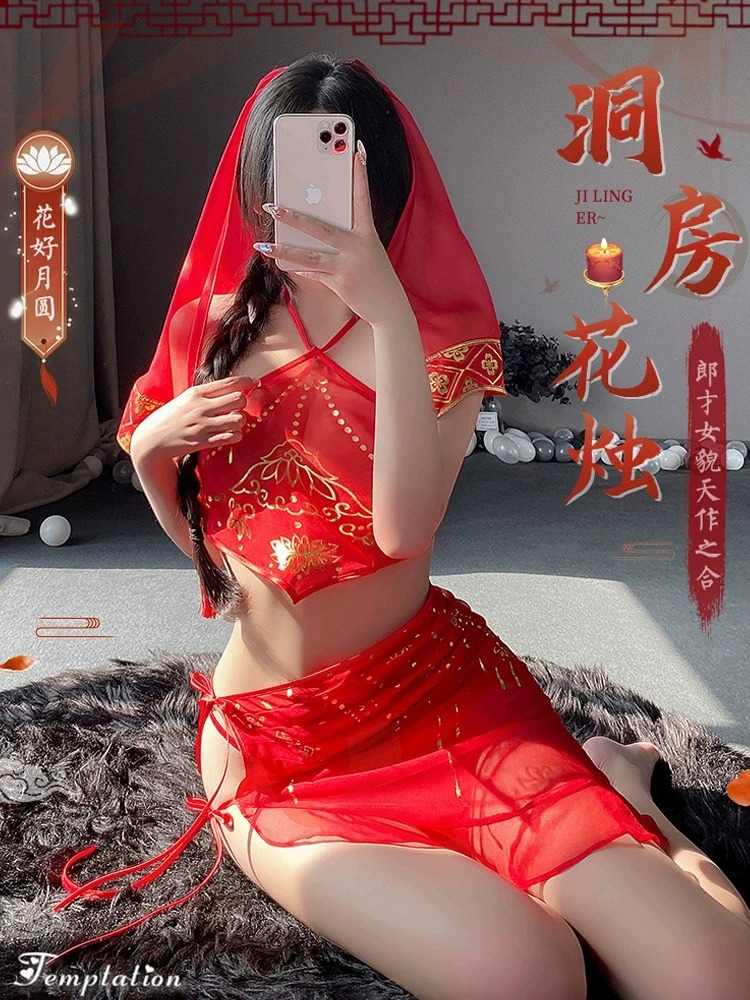 国潮古风汉服女沙漠异域风情西域古装cos印度敦煌飞天舞蹈服装