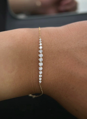 OBD培育钻石泡泡钻手链925银手环