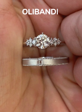 柏林情书钻戒925银培育钻石戒指