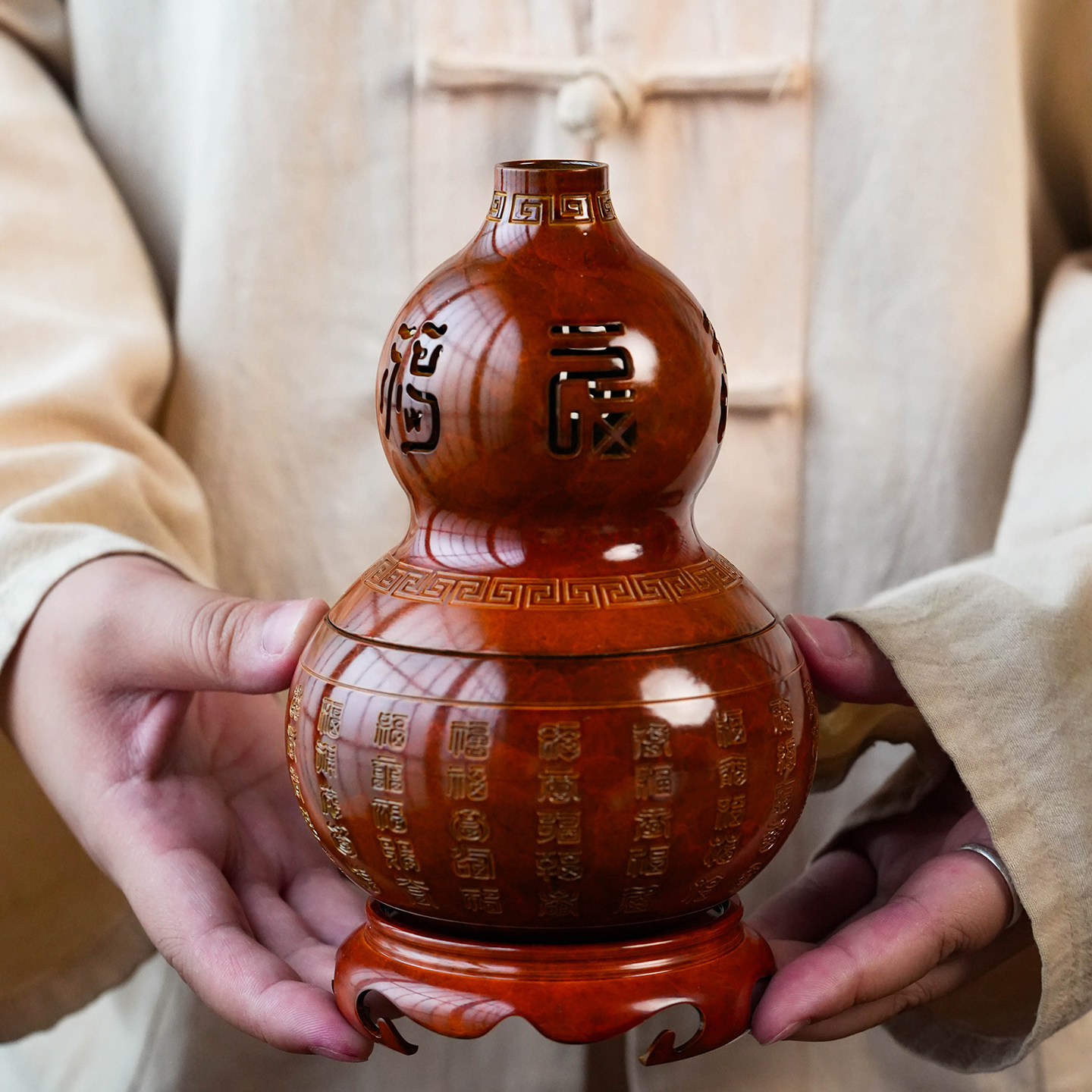 黄铜福来运转香薰炉招才送礼