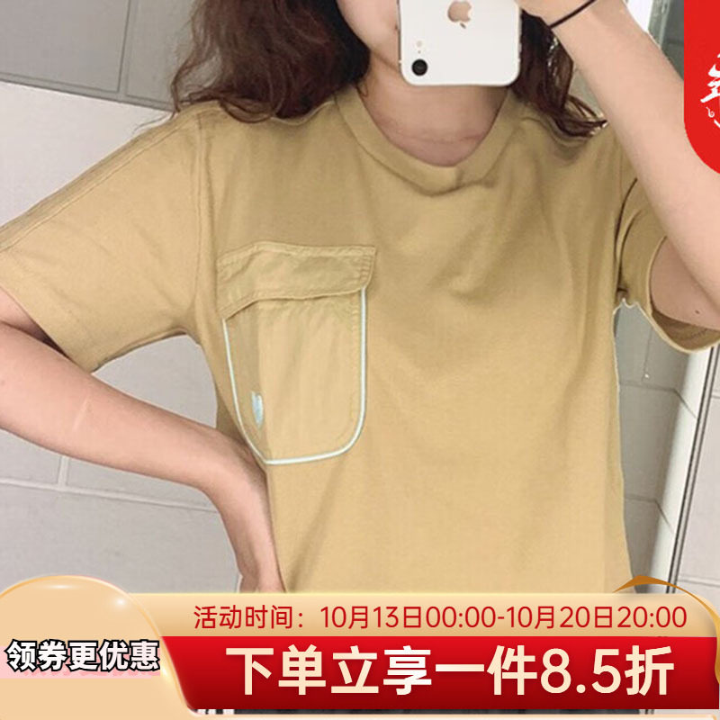 阿迪达斯三叶草女装运动半袖夏季新款时尚短款宽松短袖T恤H15829