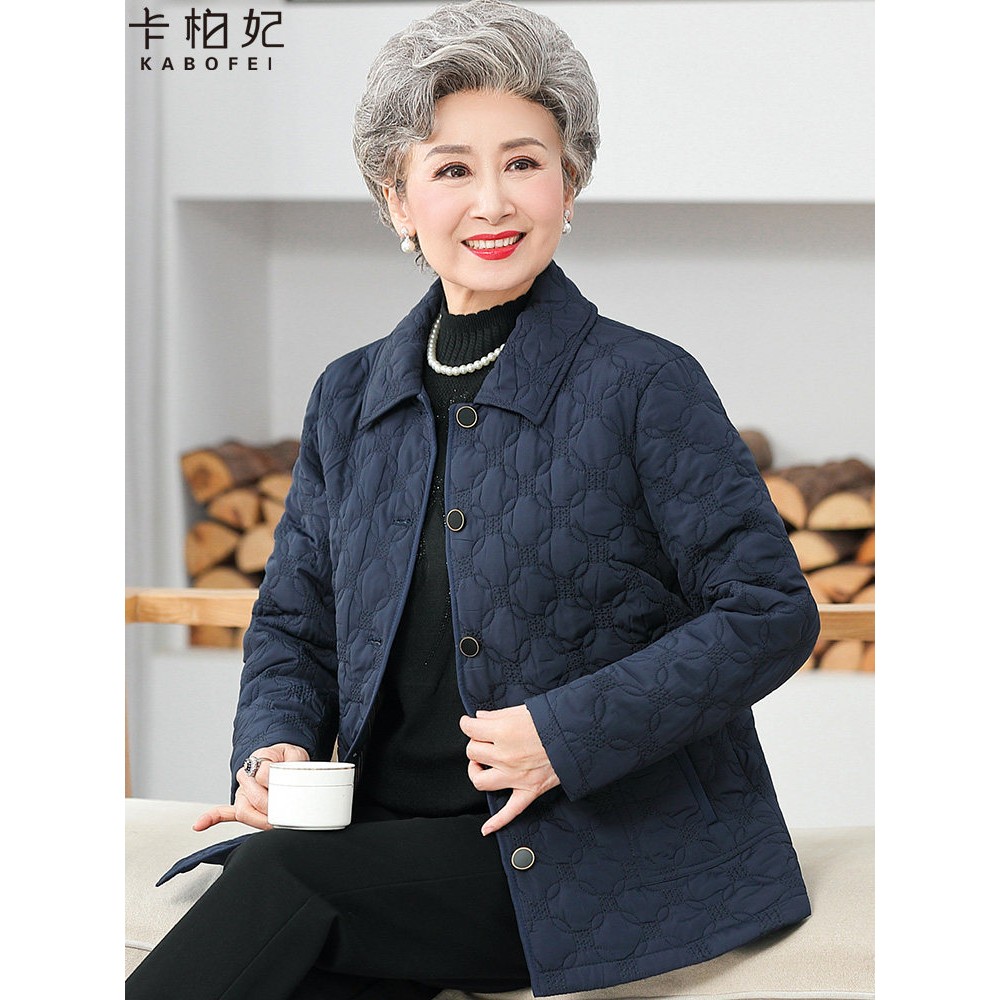 老年妇女春装翻领70岁80岁奶奶春装秋装棉衣薄衣妈妈的棉衣