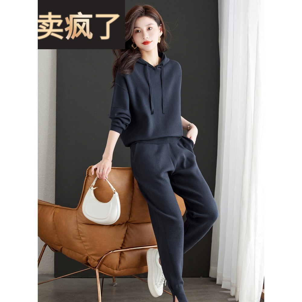 春秋套装女款2025新款时尚套装名牌女士超火卫衣休闲运动套装洋气
