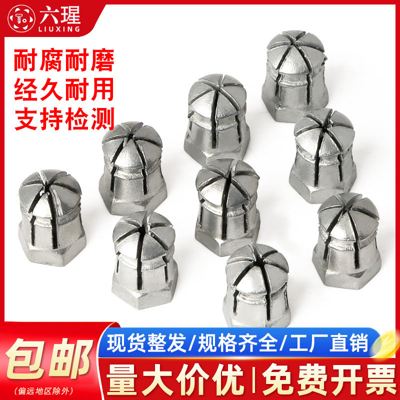 家具预埋件膨胀头三合一连接件预埋螺母锌合金预埋膨胀头镀锌螺母