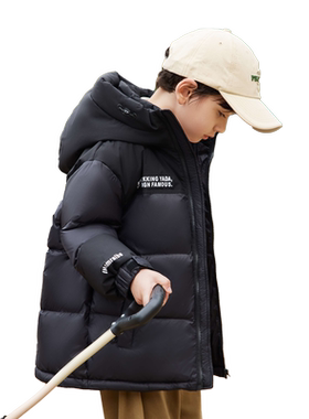雅鹿短款加厚儿童羽绒服