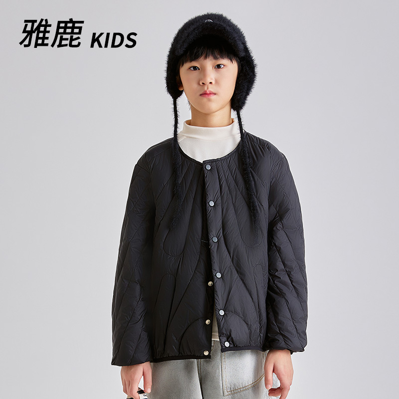 雅鹿轻薄羽绒服内胆儿童校服神器中大童宝宝男童女童秋冬季新款
