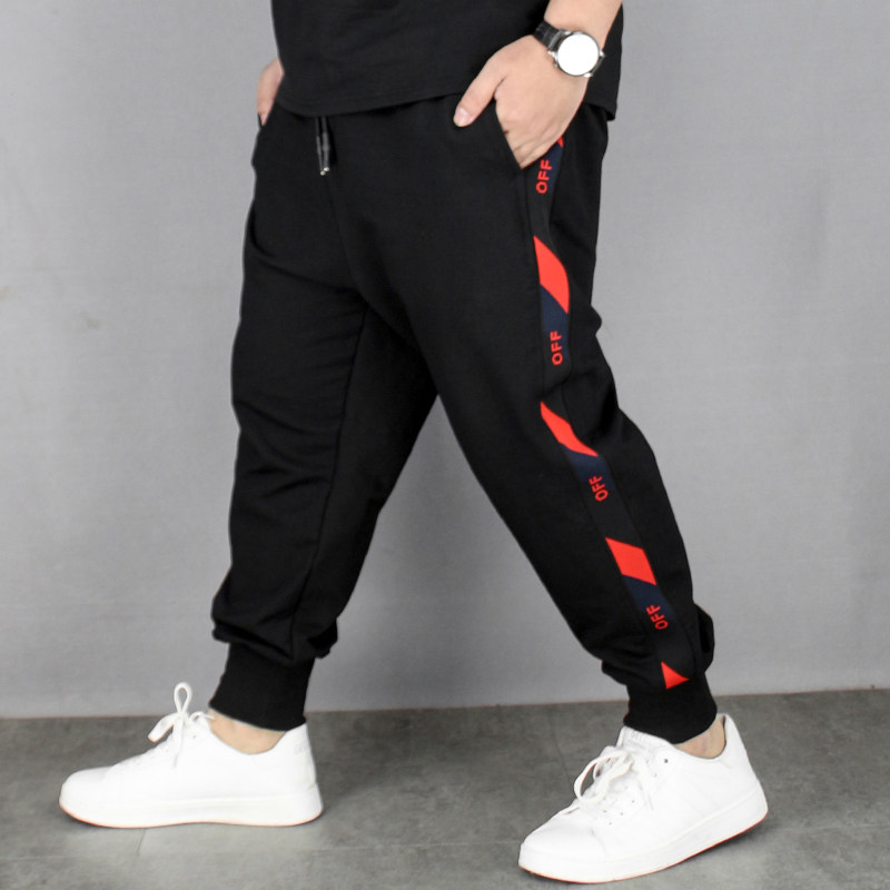 大码男裤子加大加肥宽松运动裤春秋季胖子男装潮肥佬休闲裤男弹力