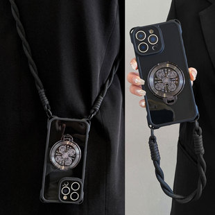 创意文字风生水起旋转支架适用一加15 13T手机壳一加ACE6四角可挂ACE5至尊斜挎ACE3pro手提绳竞速防摔2v背带