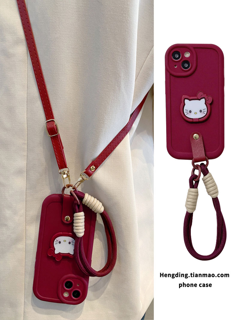 vivo硅胶可爱少女钉扣支架