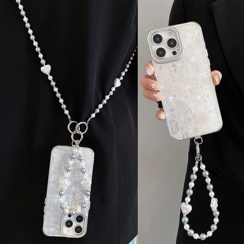 镶钻镜头百福图适用oppoReno15/14手机壳Findx9/8s斜挎背带reno13挂链k12x镶钻镜头11/10星星爱心手链x7防摔9