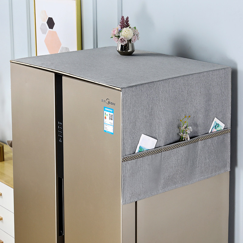 냉장고 커버 더스트 커버 드럼 세탁기 커버 더스트 커버 전자레인지 싱글 및 더블 도어 냉장고 커버 타월