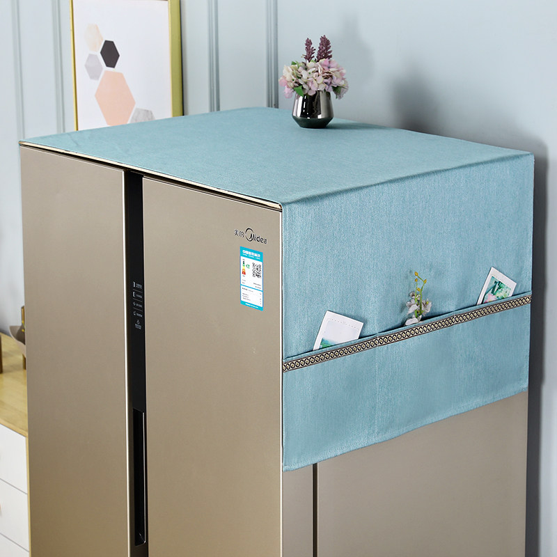 냉장고 커버 더스트 커버 드럼 세탁기 커버 더스트 커버 전자레인지 싱글 및 더블 도어 냉장고 커버 타월