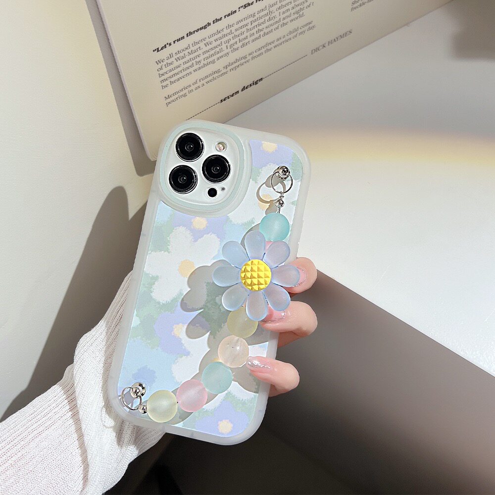 iPhone17透白雾花挂绳手机壳图片