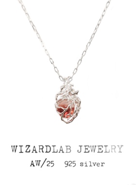 WIZARDLAB原创设计丨手工雕蜡 小众高级感纯银「琉璃心」心脏项链