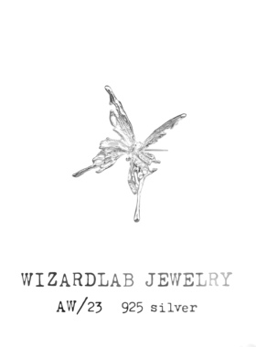 WIZARDLAB原创设计丨“启毓” 联名款 高级感纯银「枯叶蝶」耳钉