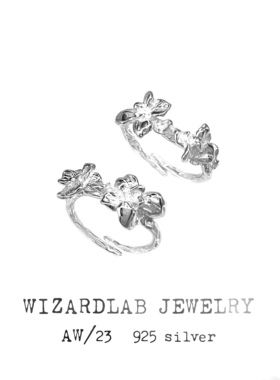WIZARDLAB原创设计丨手工雕蜡 小众仙气银饰「珍珠水草」戒指