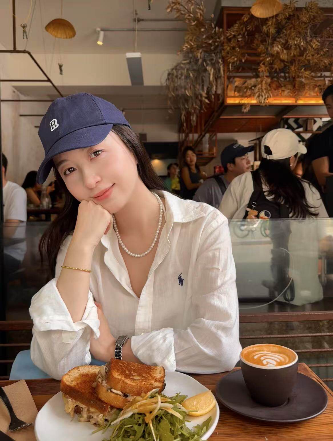 春季纯亚麻衬衫女小马POLO领白色刺绣标老钱风防晒长袖白衬衣外套