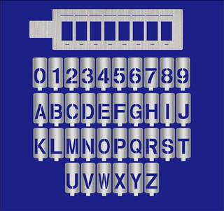 喷漆镂空模板数字编号字母空心油漆 活动组合卡槽电线杆柱子编号