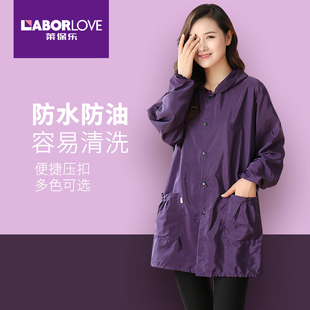 外套薄款 秋冬工作服家用廚房防油圍裙長(zhǎng)袖 罩衣大人防水女2024新款