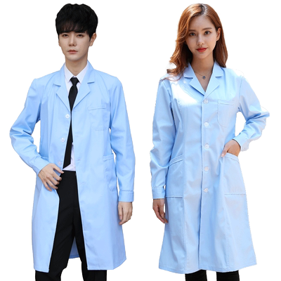 透气蓝大褂实验室工作服免费印字