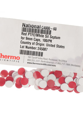Thermo 螺口自动进样瓶 C4000-60 9mm 自动进样器样品瓶隔垫 100个/件 C5000-54B
