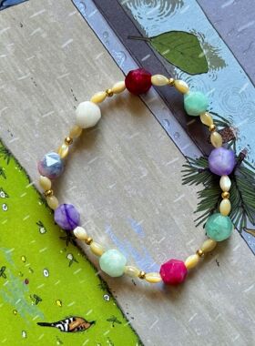 原创新中式玛瑙贝壳手串女小众高级感精致手链新款国风礼物