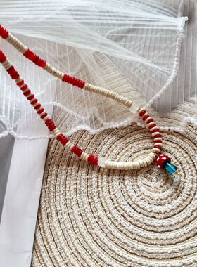 红白夏日 Champignon Summer 红白色系蘑菇吊坠可爱项链