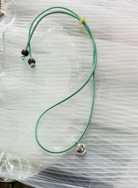 新品 热情泡泡弹力绳串珠项链女可爱气质个性不掉色锁骨链独特