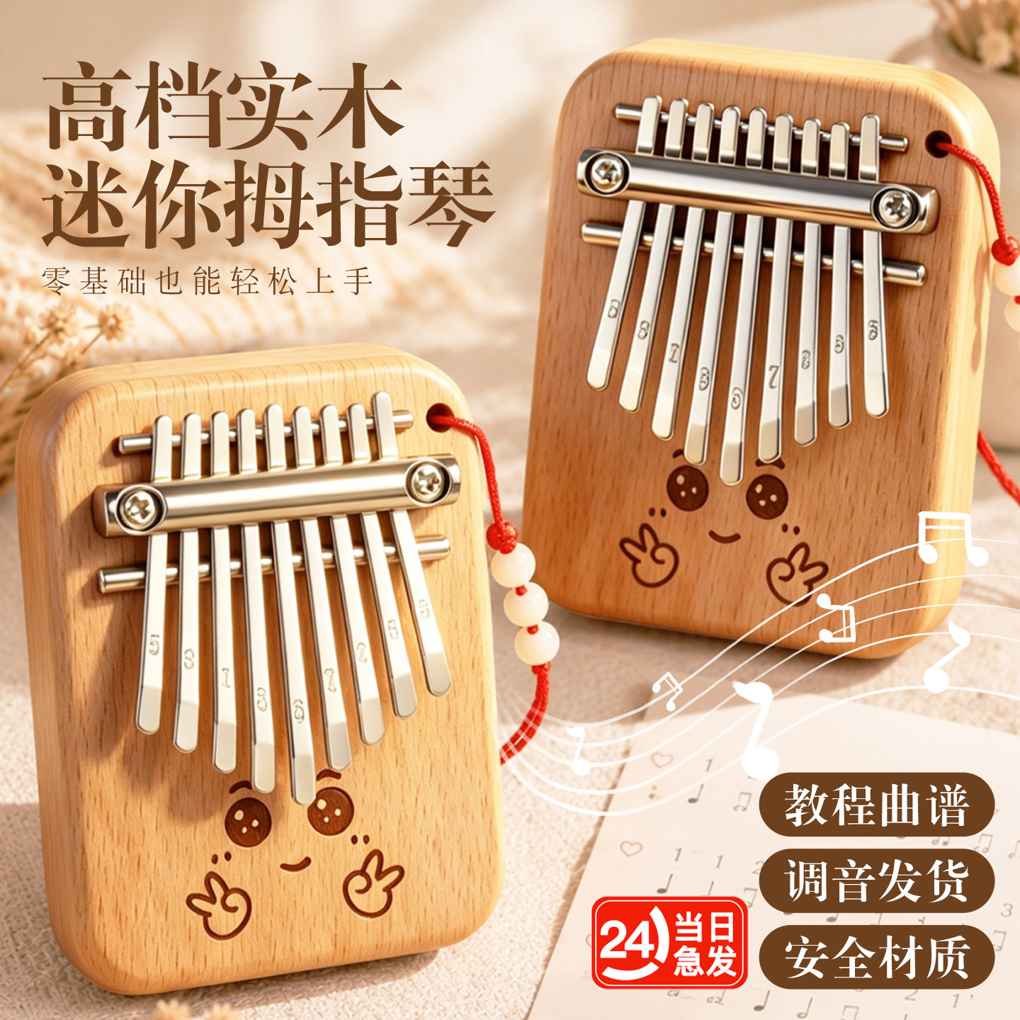 9音迷你拇指琴随心随弹快乐加倍图片