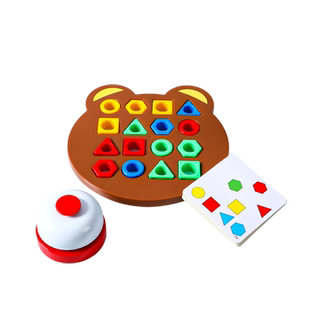 儿童几何形状配对益智玩具3到6岁专注力蒙氏早教亲子互动双人对战