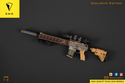 SMG 1:6比例M110A1 CSASS系列武器模型 玩家版原色 不可发射 售罄