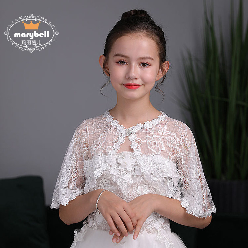 女童外套2026春夏款韩版儿童披肩蕾丝小女孩坎肩防晒外搭开衫上衣