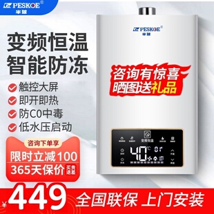 半球燃气热水器家用12升16升天然气恒温强排式液化煤气平衡式洗澡