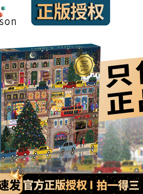 【美国进口】Galison正品冬灯拼图相框高难度拼图玩具500片带小灯