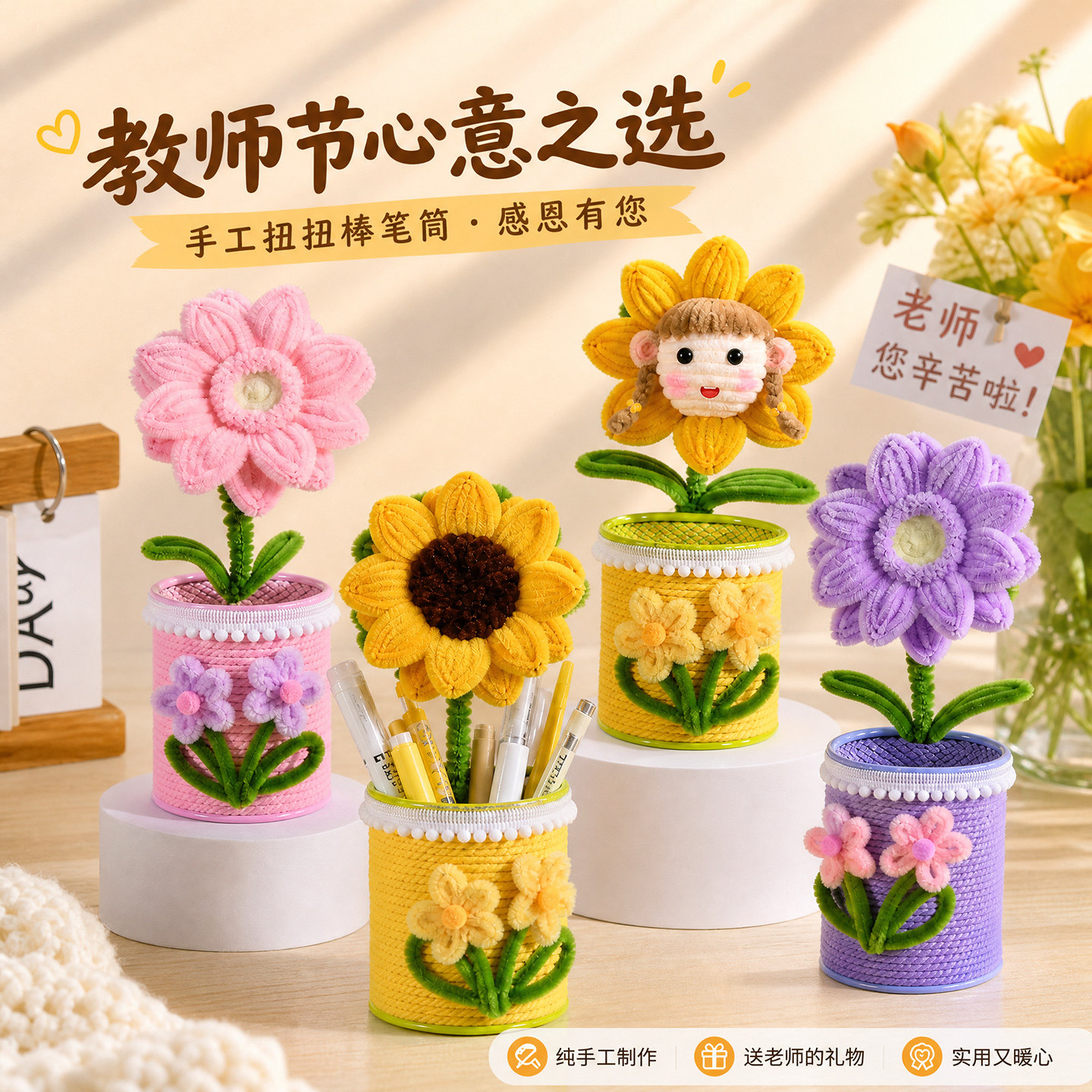 教师节礼物送女老师实用手工di创意礼盒/礼品套组