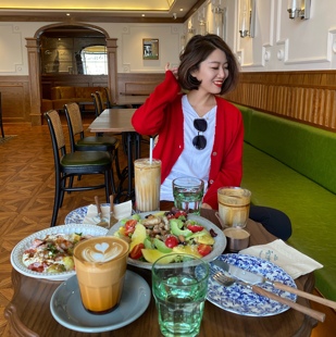 开衫 ROMANZESCO鎏金岁月2022秋冬新款 红色V领羊毛百搭慵懒法式